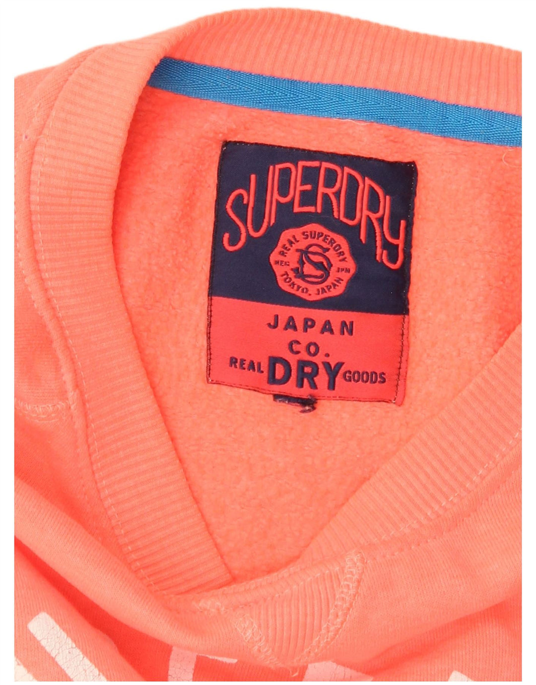 SUPERDRY Dame grafisk sweatshirt Jumper UK 16 Large Orange