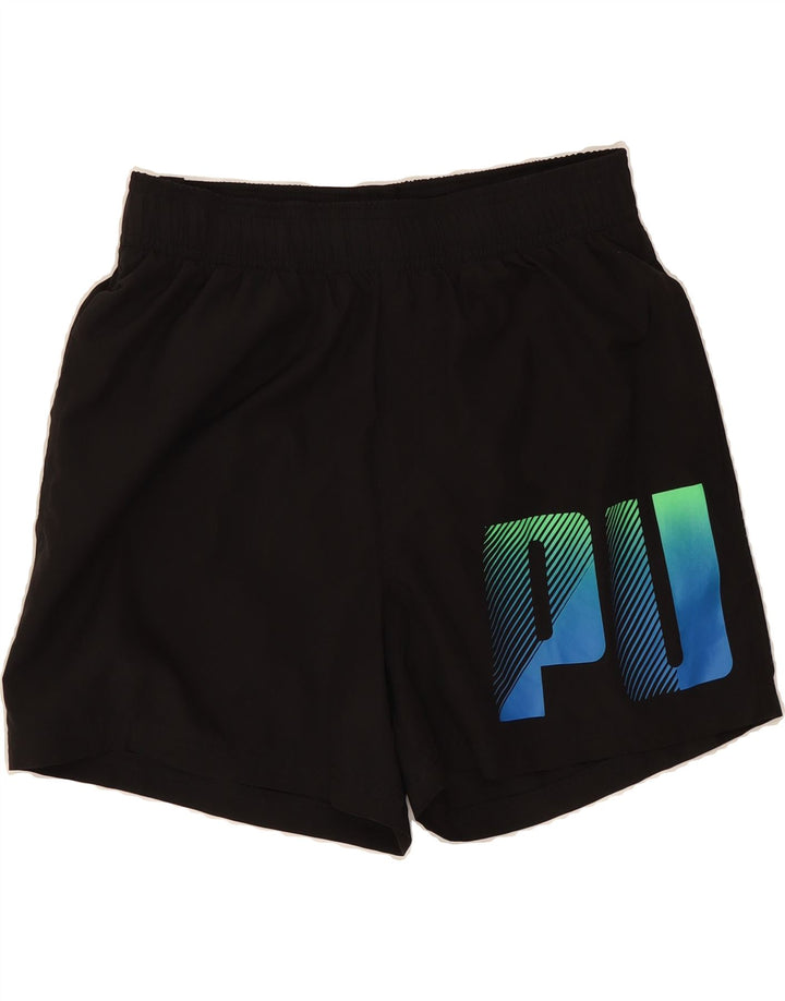PUMA Womens Graphic Sport Shorts UK 10 Small  Black Polyester Vintage Puma and Second-Hand Puma from Messina Hembry 