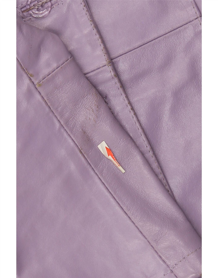 Vintage læderjakke til kvinder UK 14 Large Purple