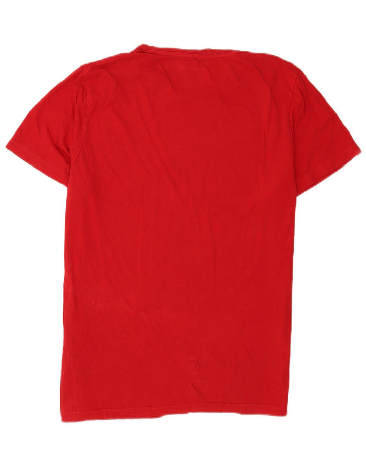 Jack & Jones Herre Regular Graphic T-Shirt Top Stor rød bomuld