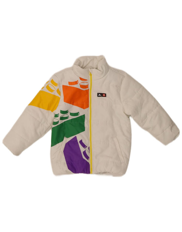 ADIDAS Lego polstret jakke til drenge 4-5 år Hvid Colourblock Polyester