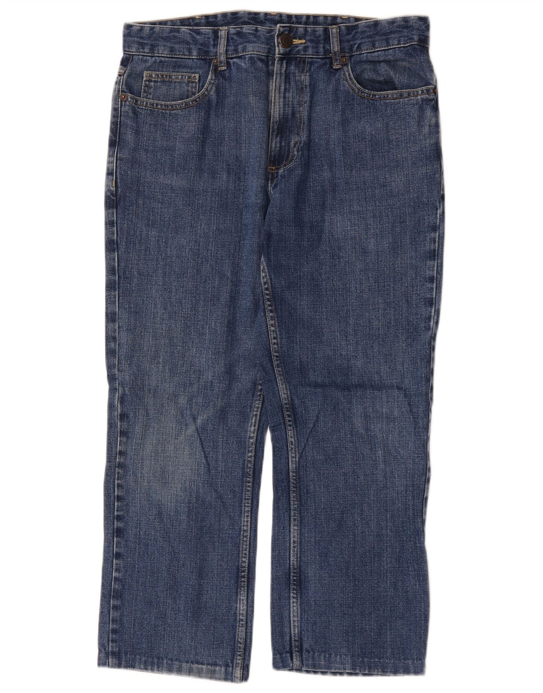 Farah Womens Classic Fit Cropped Jeans W32 L24 Blå Bomuld