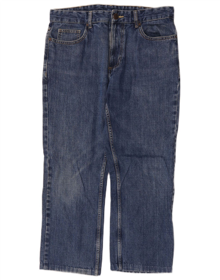 Farah Womens Classic Fit Cropped Jeans W32 L24 Blå Bomuld