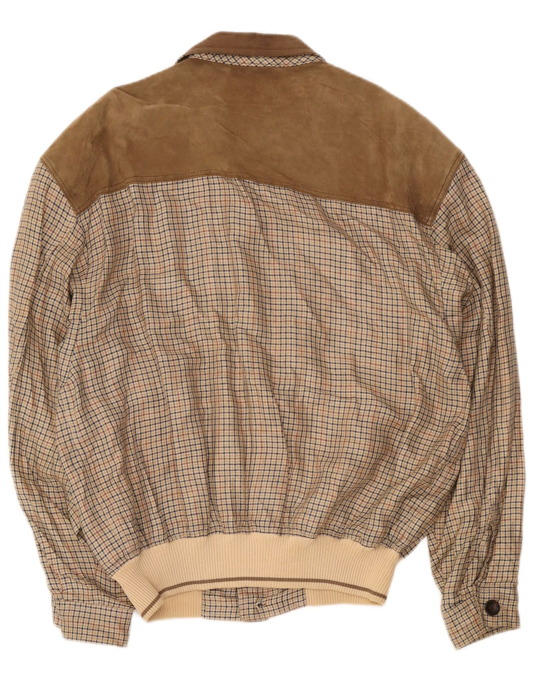 Breco's Bomberjakke til mænd IT 52 XL Brun Houndstooth Bomuld