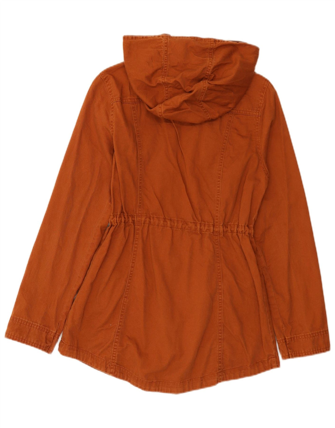 Mossimo Dame Hooded Parka Jacket UK 10 Small Brown Bomuld
