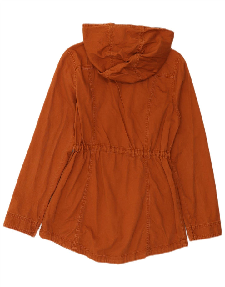 Mossimo Dame Hooded Parka Jacket UK 10 Small Brown Bomuld