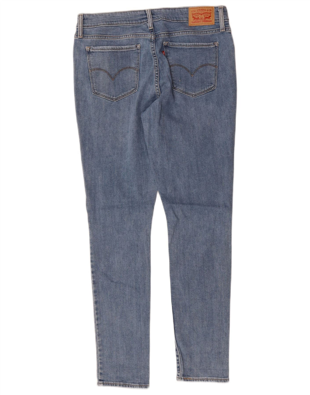 LEVI'S Dame 711 Skinny Jeans W30 L29 Blå Bomuld