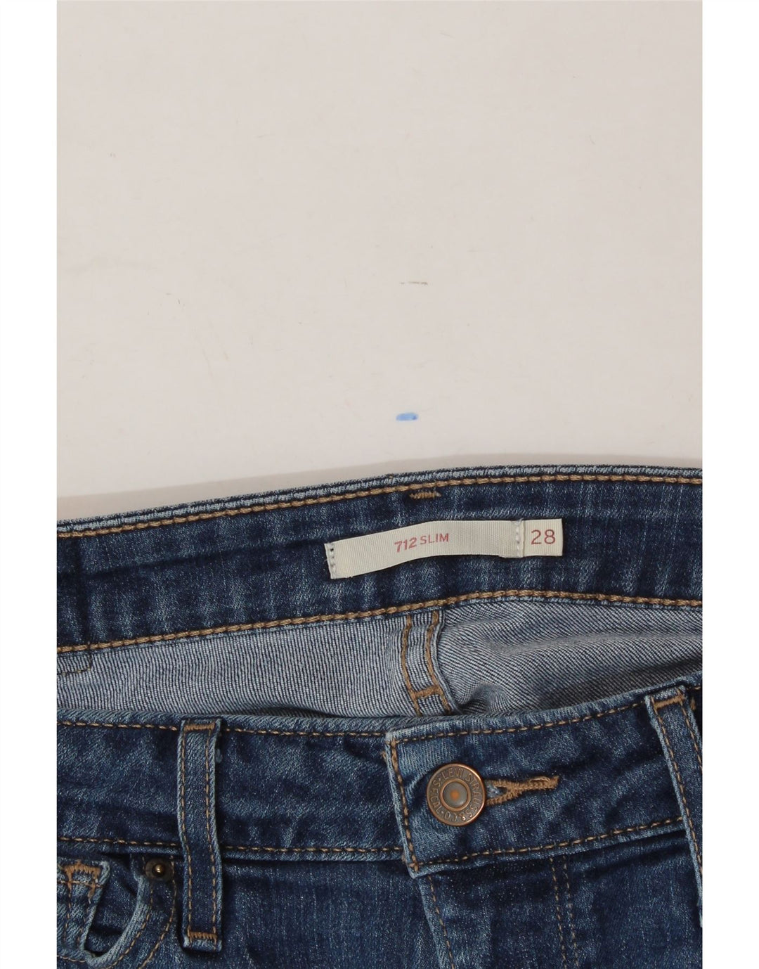 LEVI'S Womens 712 Slim Jeans W28 L26 Blue Cotton Vintage Levi's and Second-Hand Levi's from Messina Hembry 