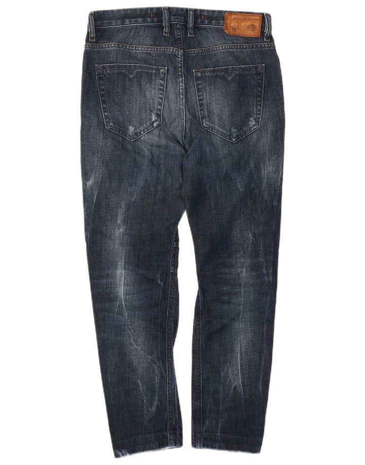 DIESEL Herre Slim Jeans W25 L23 Blå Bomuld