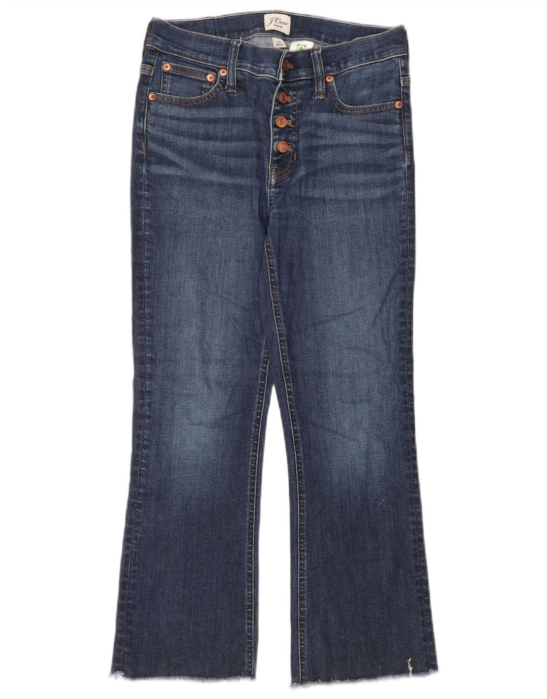 J. CREW Dame Billie Demi Crop Bootcut Jeans W26 L25 Blå