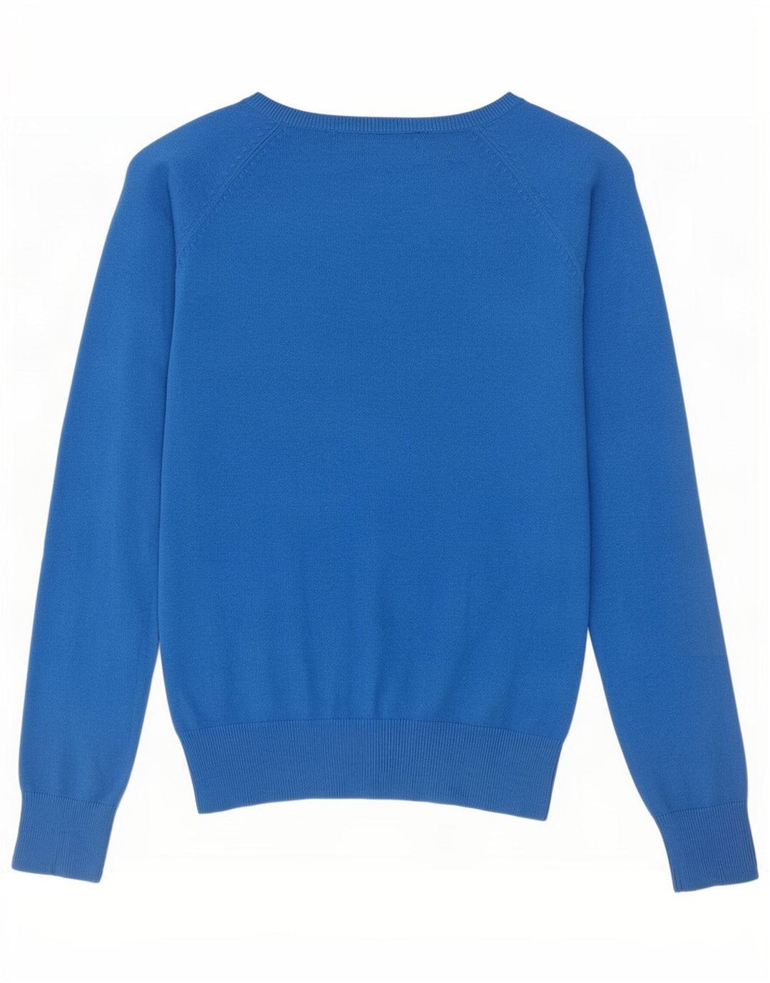 Zara Dame V-hals sweater UK 12 Medium Blue Bomuld