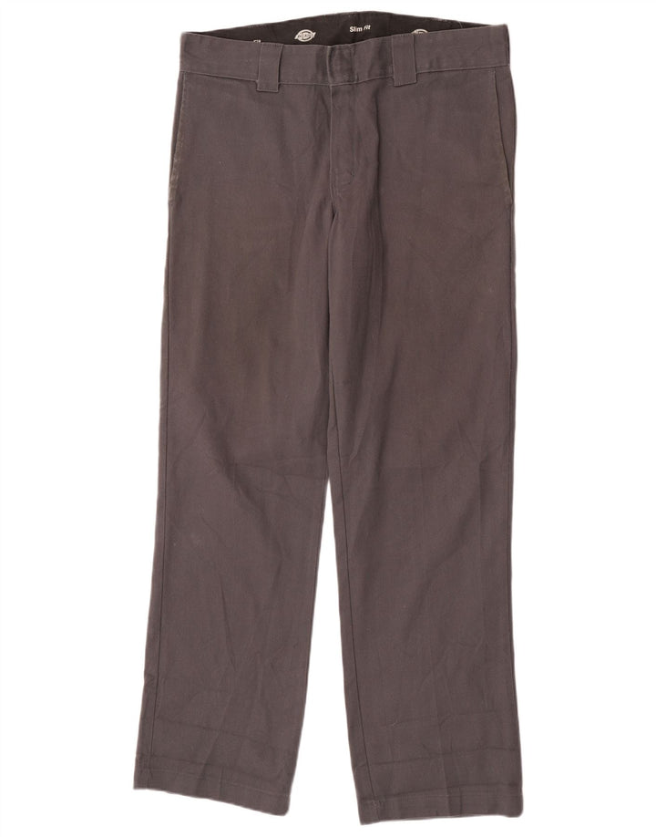 Dickies Herre Slim Fit Chino Bukser W32 L32 Grå Polyester