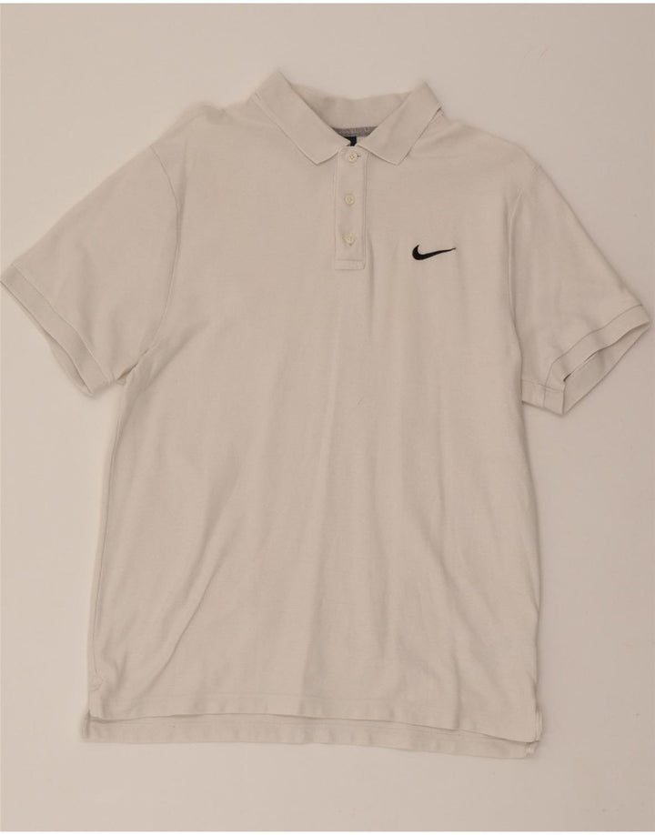 NIKE Mens Polo Shirt Large White Cotton Vintage Nike and Second-Hand Nike from Messina Hembry 
