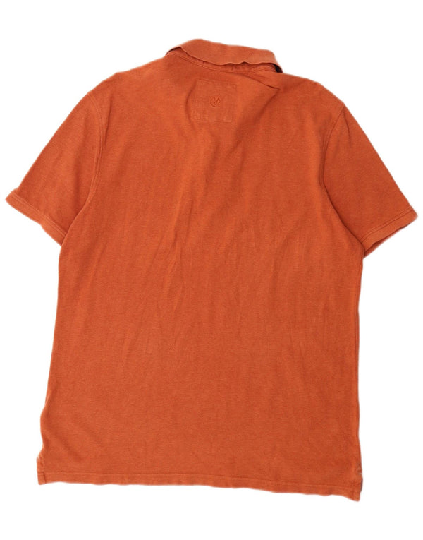 Fat Face Herre Polo Shirt Stor Orange Bomuld