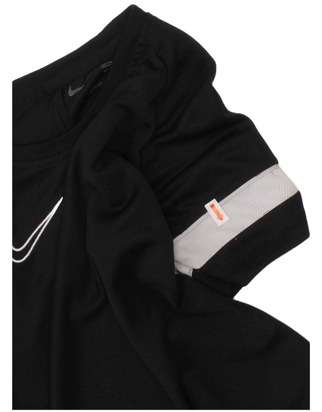 NIKE Boys Dri Fit T-Shirt Top 10-11 år Medium Sort Colourblock
