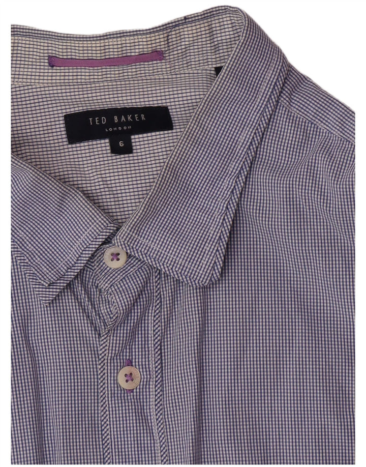 Ted Baker Herreskjorte str. 6 2XL Navy Blue Check