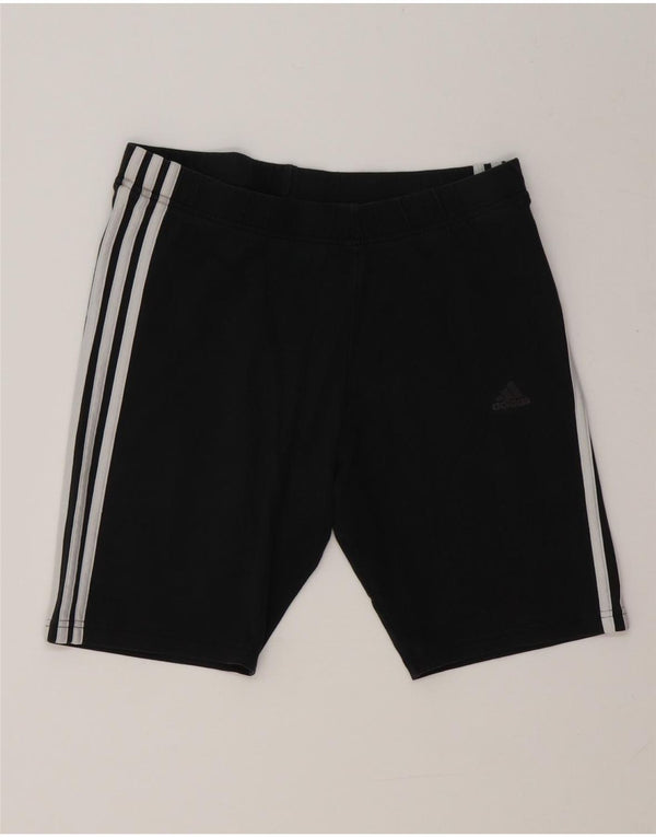 Adidas Womens Sport Shorts UK 16/18 Large  Black Cotton