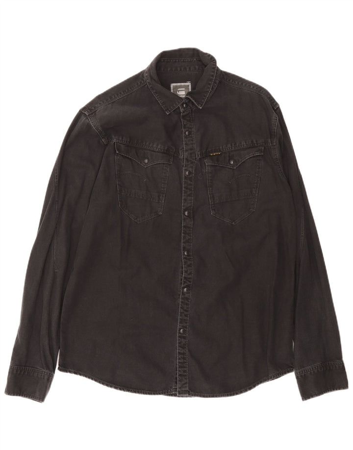G-Star Herre Denim Shirt XL Sort Bomuld