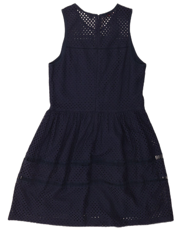 Superdry Womens Sleeveless A-Line Dress UK 14 Large Navy Blue Nylon