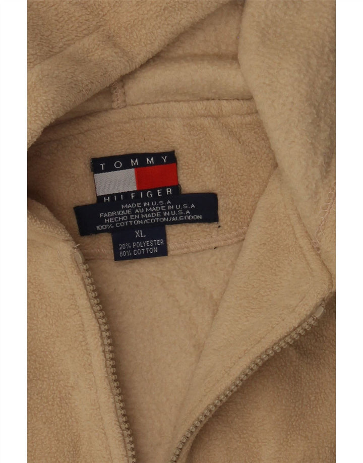 Tommy Hilfiger Dame Hætte Fleecejakke UK 18 XL Beige Polyester