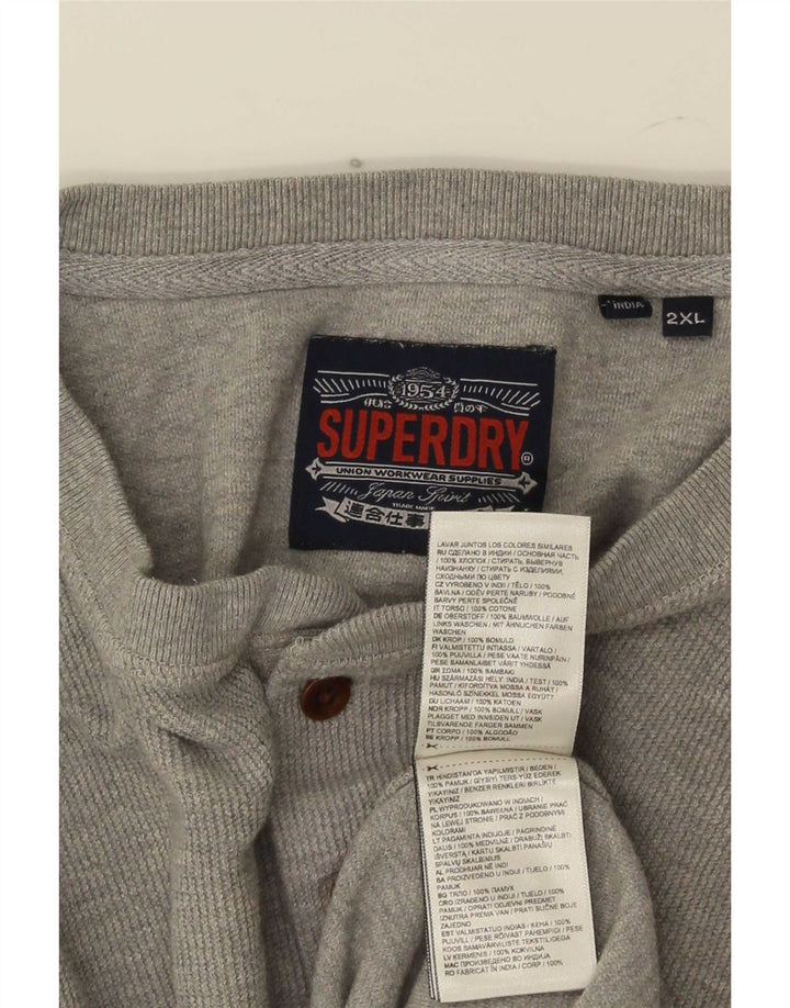 Superdry Herre Top Langærmet 2XL Grå Bomuld