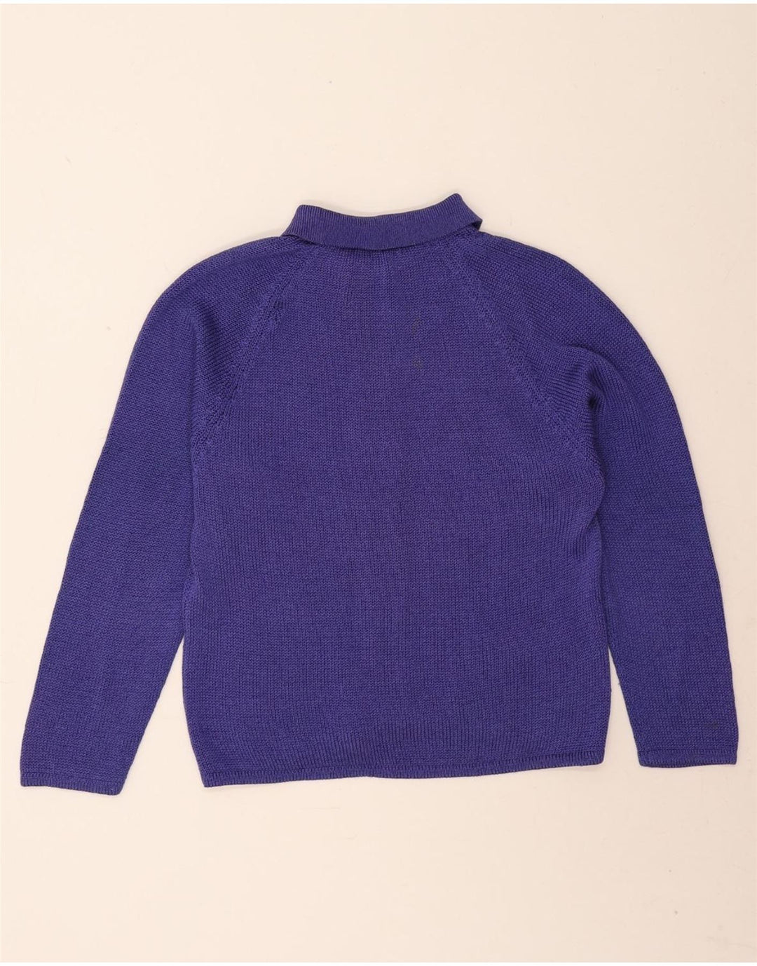 Vintage dame cardigan sweater IT 46 Stor lilla bomuld