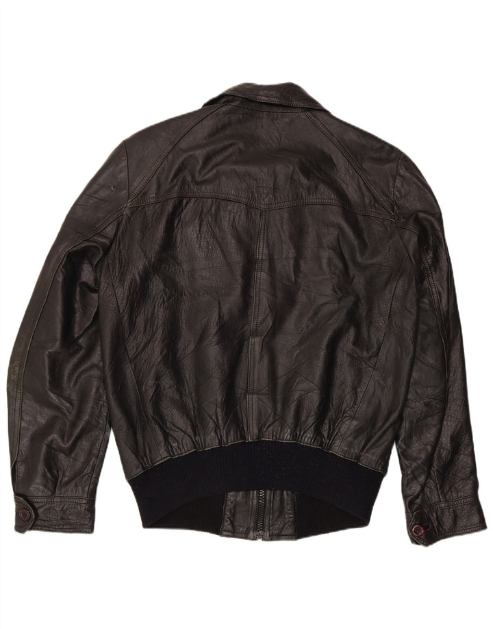 VINTAGE Herre læderjakke UK 36 Small Black