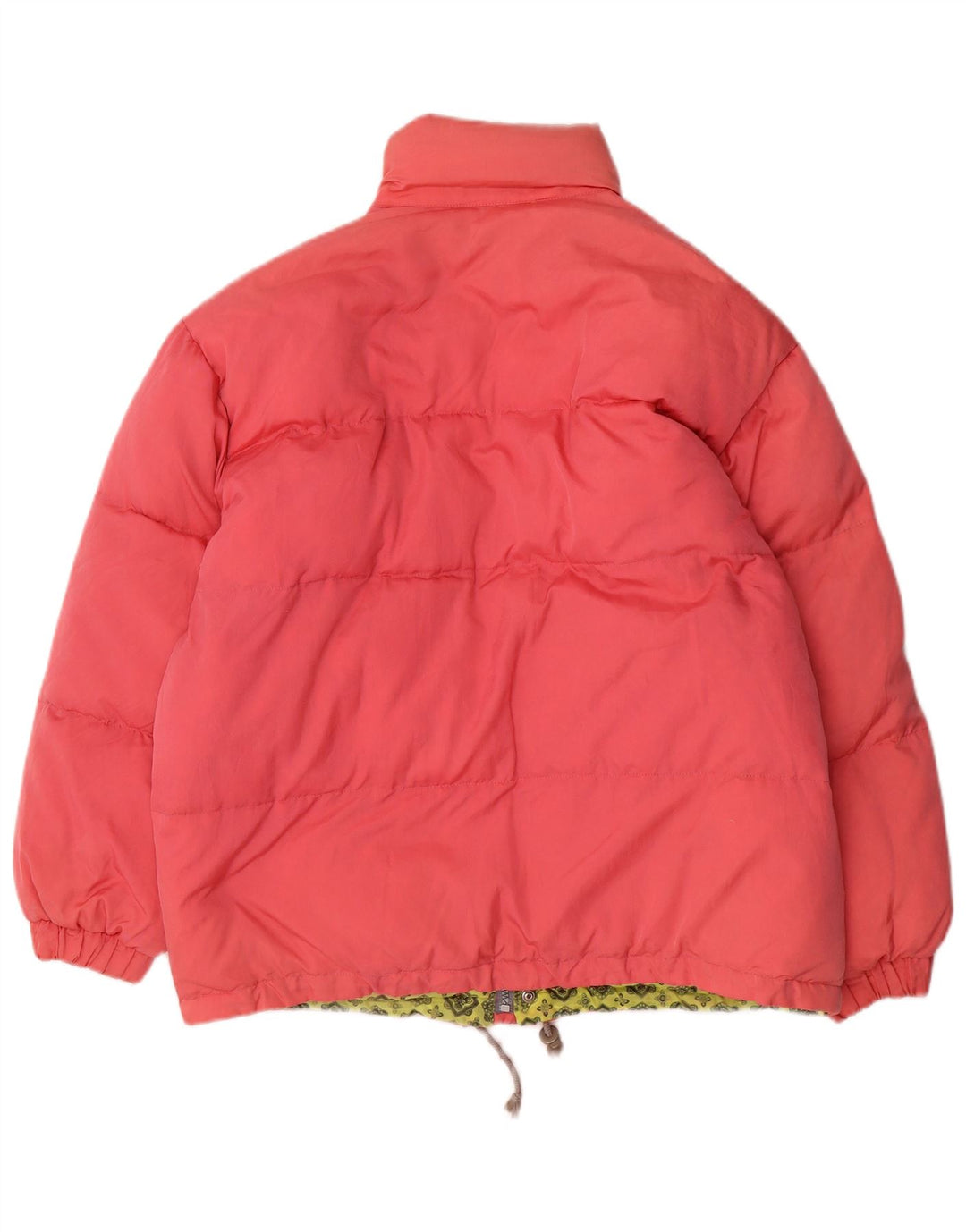Vintage herre Loose Fit polstret jakke IT 46 Small Pink Floral Polyamid