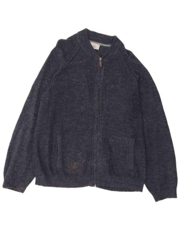 Marks & Spencer Herre Cardigan Sweater UK 18 XL Navy Blue Flecked Bomuld