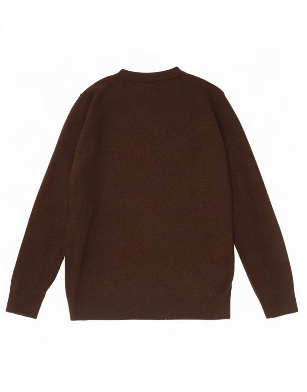 Zara Herre sweater med rund hals XL brun viskose
