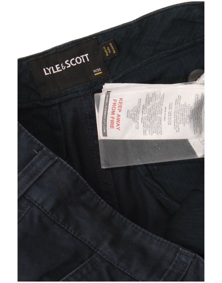 Lyle & Scott Herre Cargo Shorts W30 Mellem marineblå bomuld