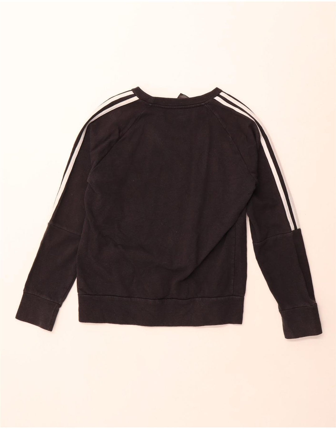 ADIDAS Dame Sweatshirt Jumper UK 8/10 Small Black Bomuld