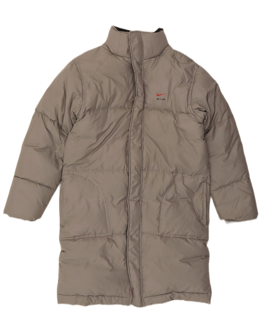 Nike Polstret frakke til mænd UK 36/38 lille grå polyester