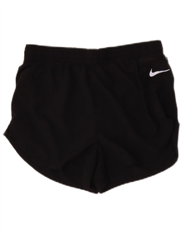 Nike Dame Dri Fit Sport Shorts UK 10 Small Black Polyester
