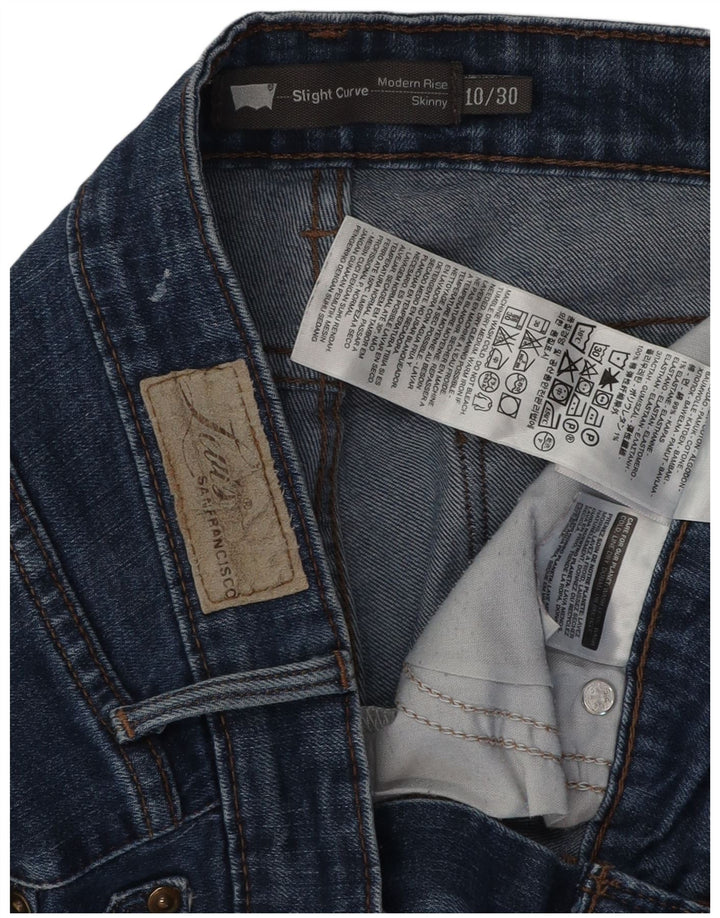 LEVI'S Dame Slight Curve Skinny Jeans US 10 Large W30 L28 Navy Blue