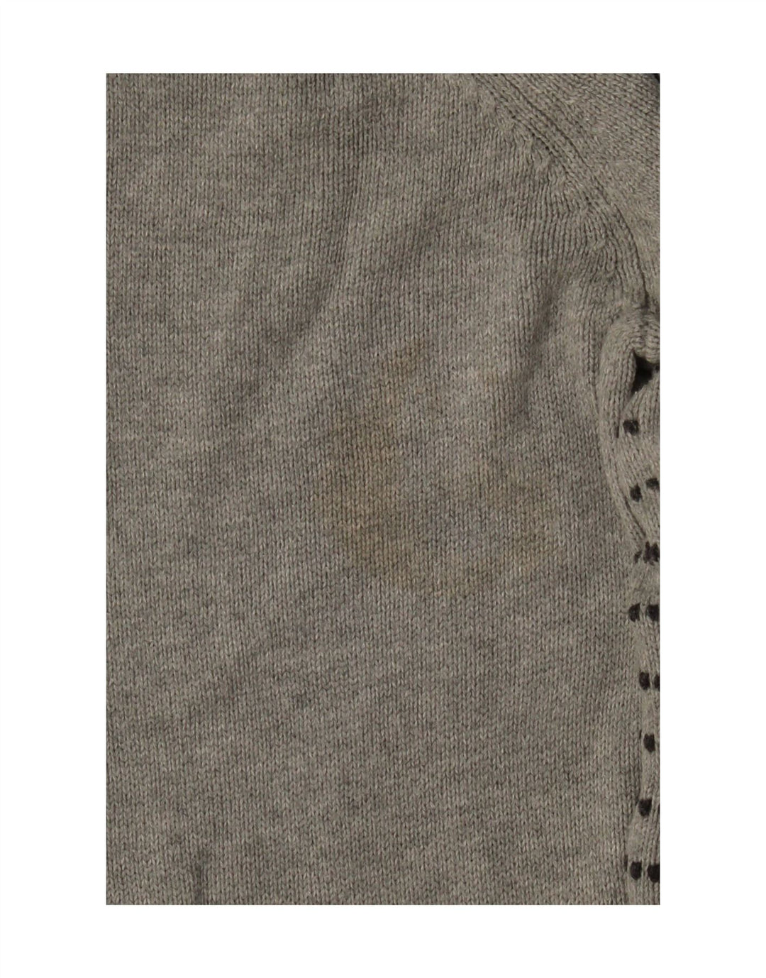 JACK & JONES Mens Shawl Neck Jumper Sweater Large Grey Striped Cotton