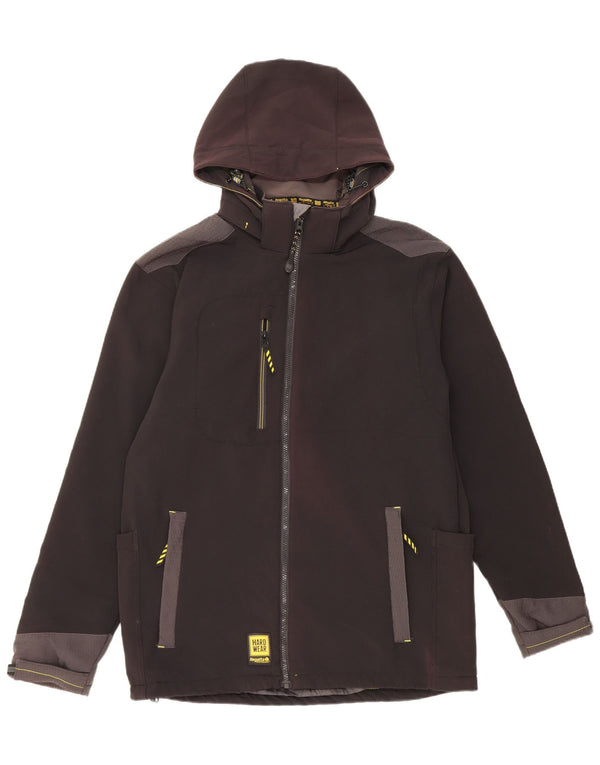 Regatta Herre Hooded Windbreaker Jacket UK 40 Large Black Polyester