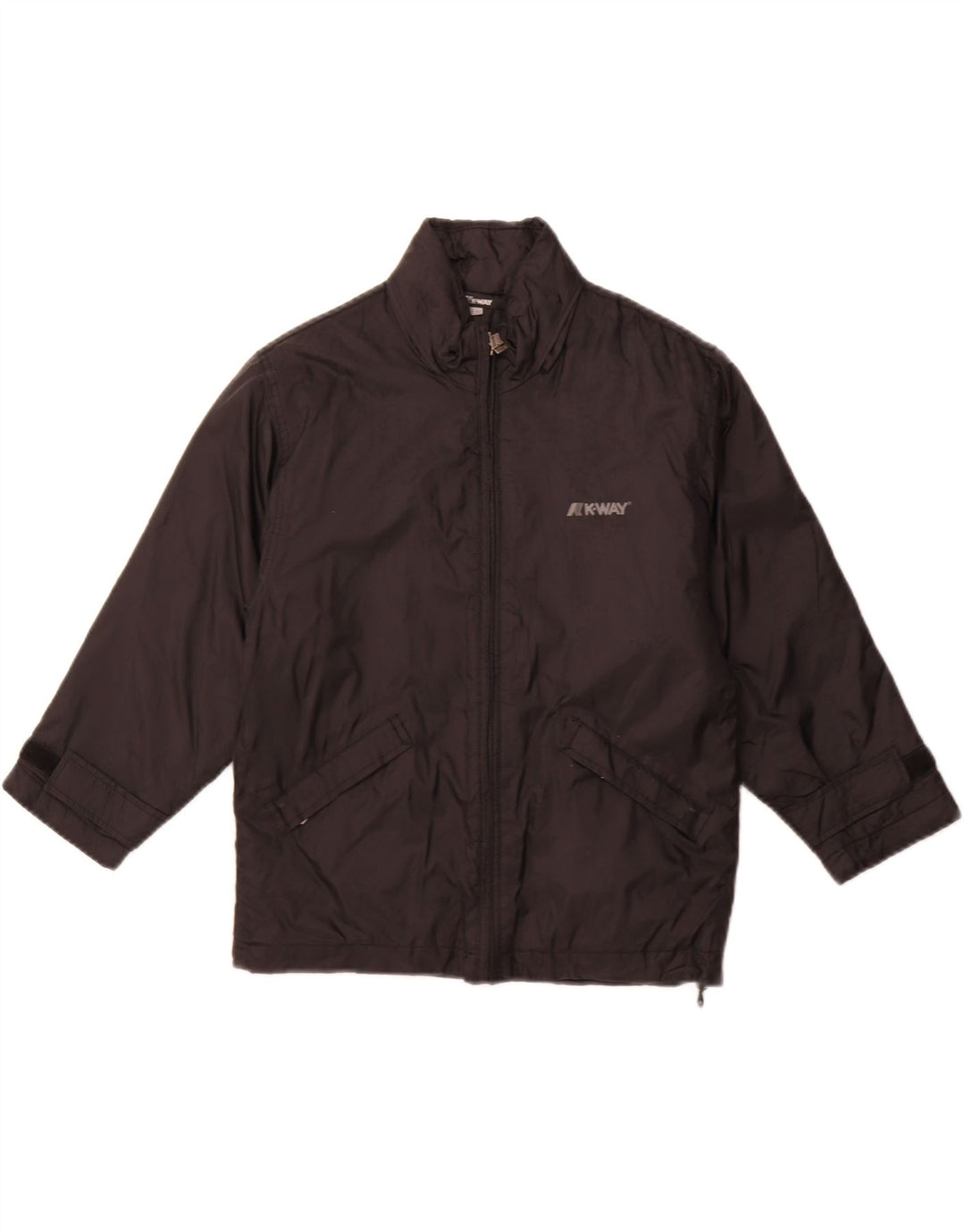 K-WAY Boys Windbreaker Jacket 10-11 Years Black Polyamide