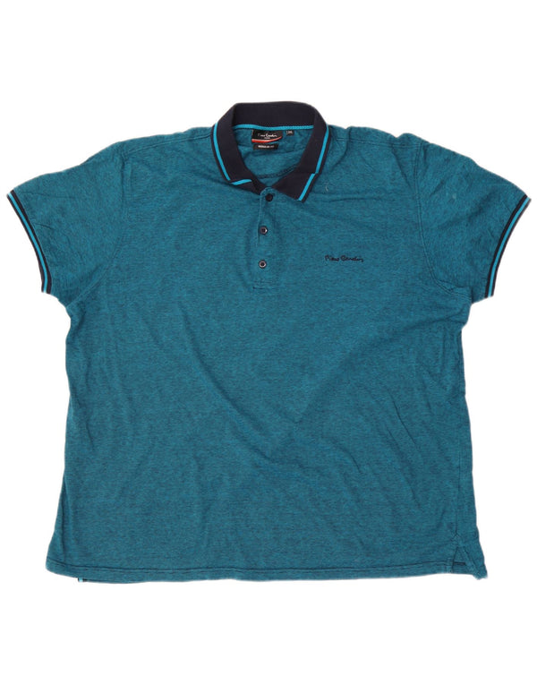 Pierre Cardin Herre Regular Fit Polo Shirt 3XL Blå Nålestribet bomuld