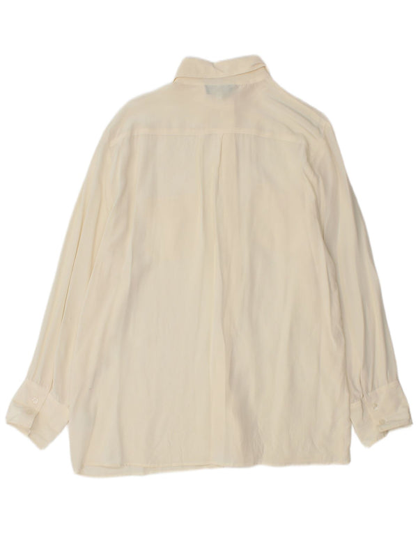 PROJEKT Dameskjortebluse UK 18 XL Off White Silke