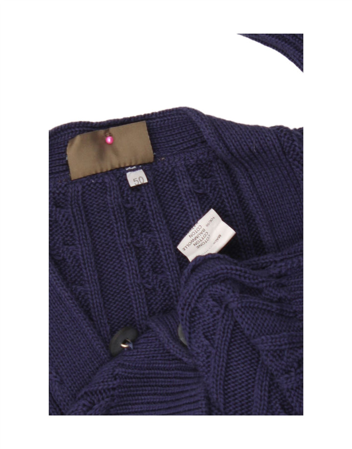 Sevres Herre Cardigan Sweater IT 50 Medium Navyblå Bomuld