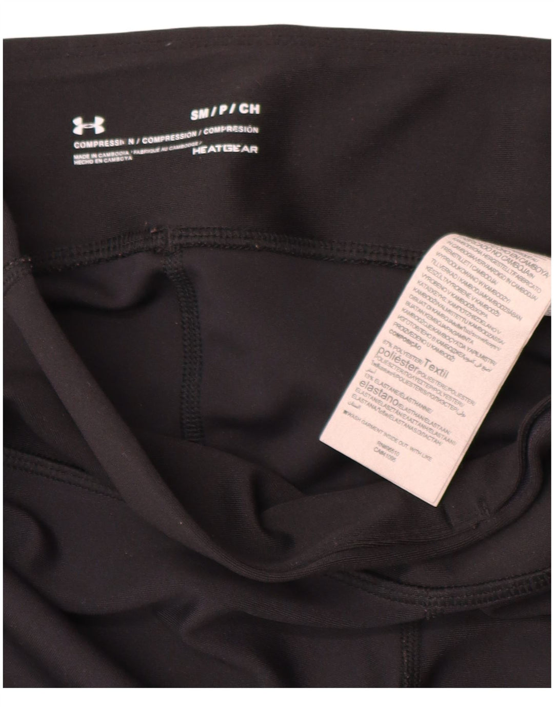 Under Armour Womens Heat Gear Grafiske Leggings UK 8 Small Black Polyester