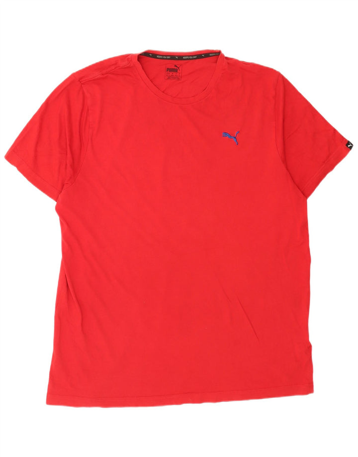 Puma Herre T-Shirt Top 2XL Rød Bomuld