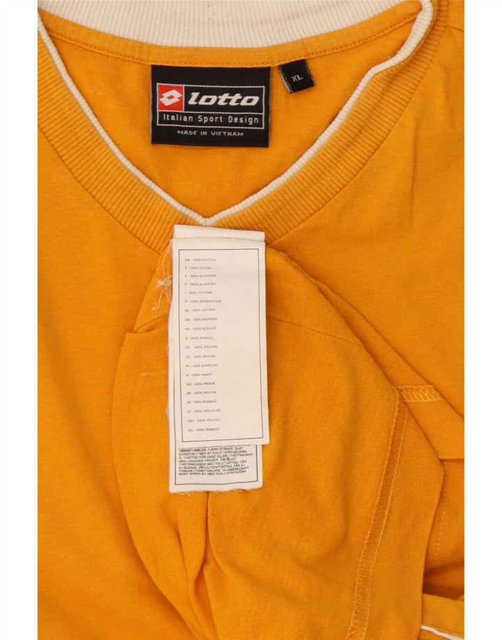 Lotto Herre T-Shirt Top XL Orange Bomuld