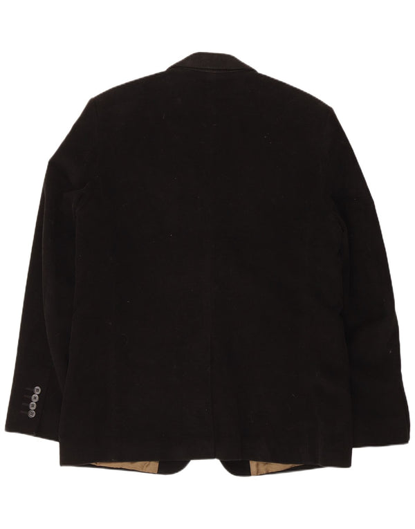 French Connection Herre 2 Button Blazer Jacket UK 42 XL Sort Bomuld
