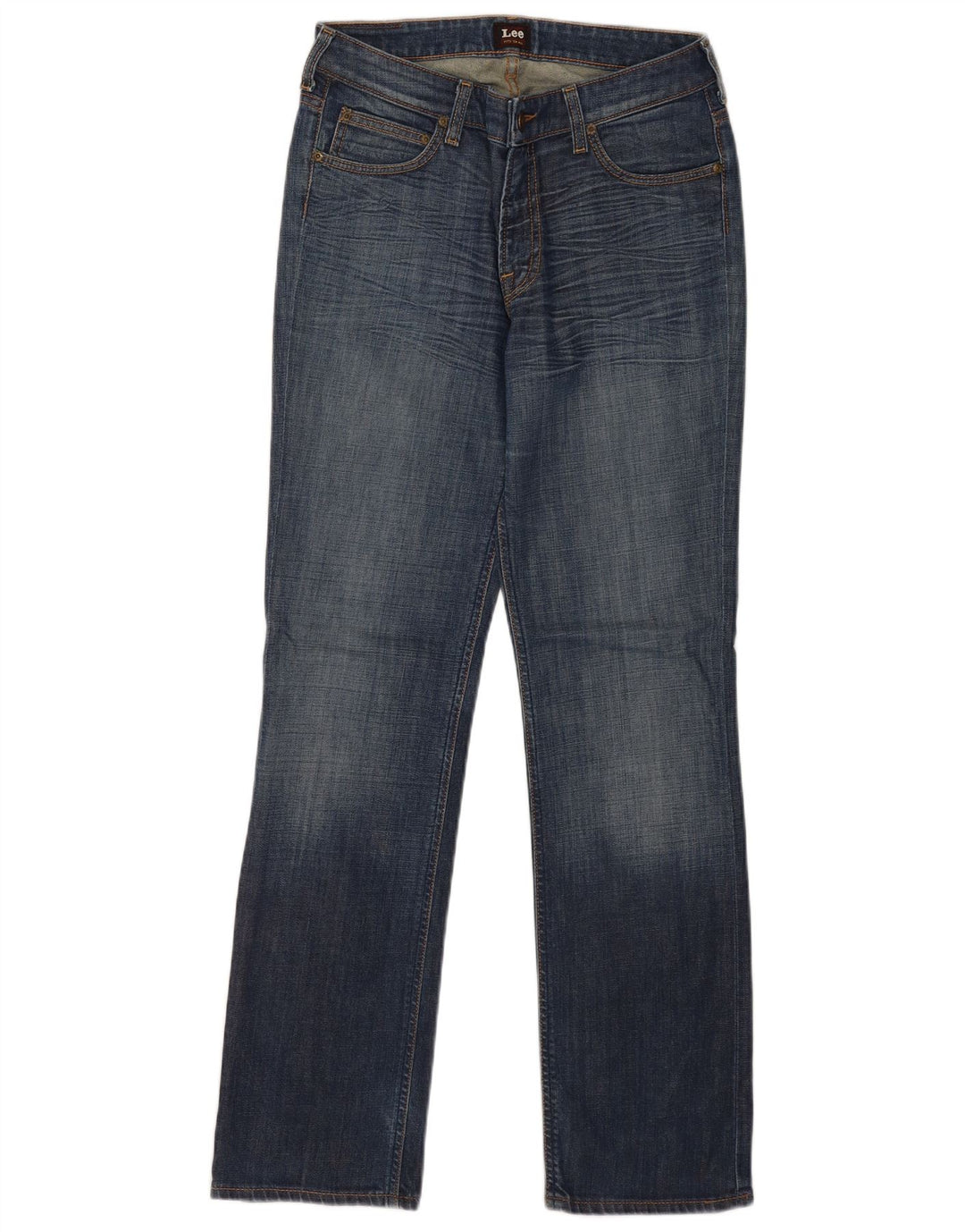 Lee Herre Marion Straight Jeans W30 L31 Blå Bomuld