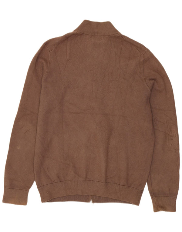 Massimo Dutti Herre Cardigan Sweater Stor Brun Viscose