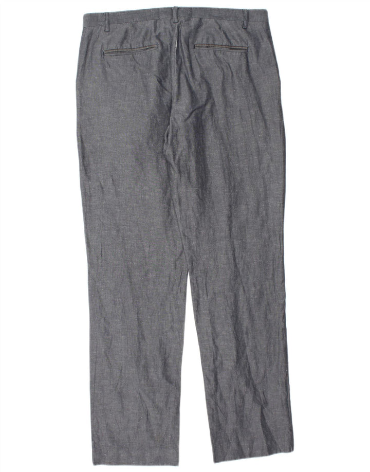 TED BAKER Straight Chino Bukser til mænd W34 L32 Blå Bomuld