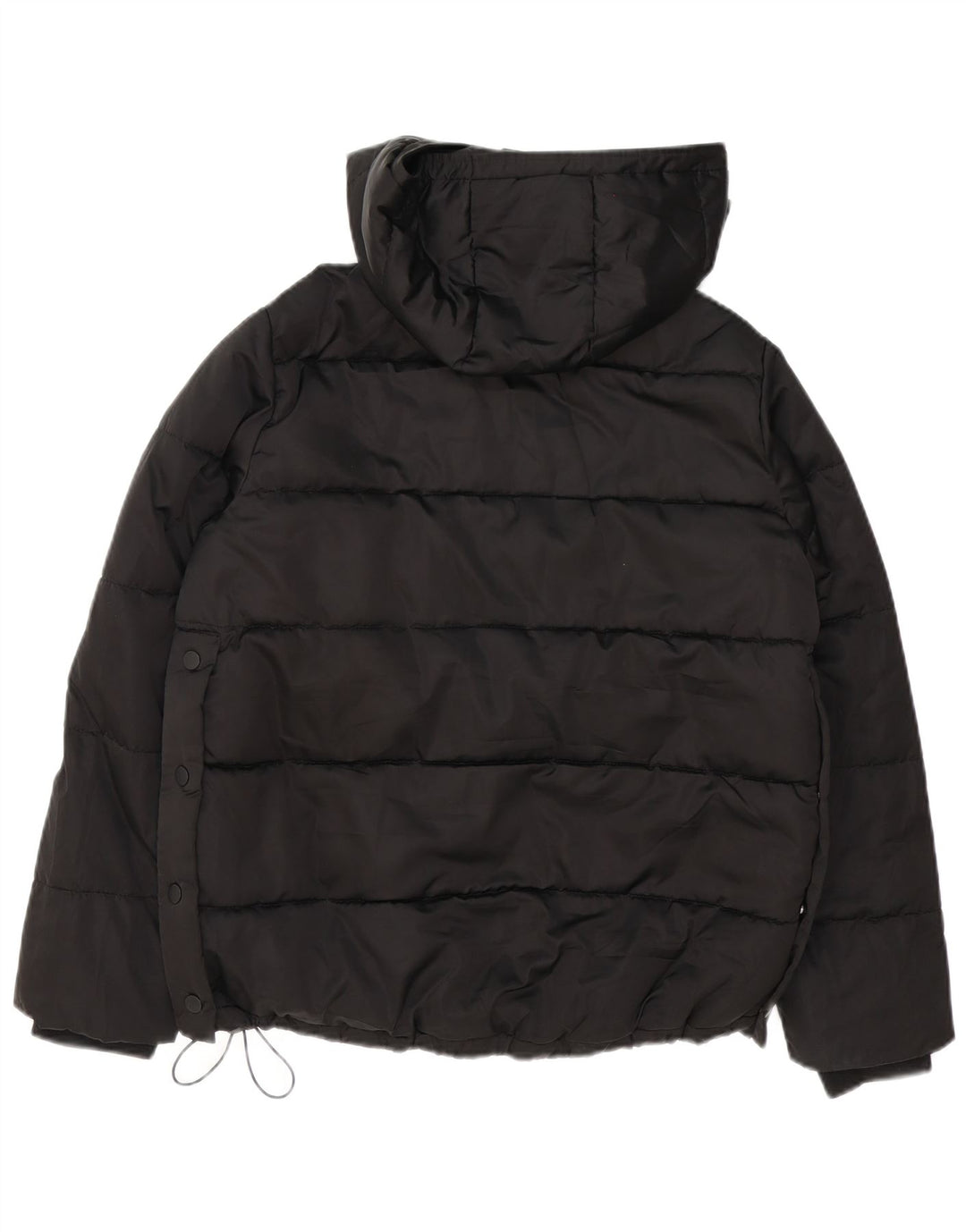 Zara Dame Oversized Hætte polstret Anorak Jacket UK 10 Small Black