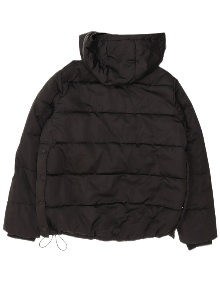 Zara Dame Oversized Hætte polstret Anorak Jacket UK 10 Small Black